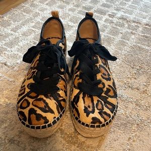 NEVER WORN! Sam Edelman cheetah espadrilles